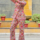 Vaasva Women Pink Printed Cord Set With Printed Pants - Swadesiicart