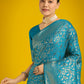 Monjolika Fashion Scintilla Sky blue Banarasi Satin Silk Meenakari zari weaving Pattern Saree | Swadesiicart