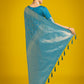 Monjolika Fashion Scintilla Sky blue Banarasi Satin Silk Meenakari zari weaving Pattern Saree | Swadesiicart
