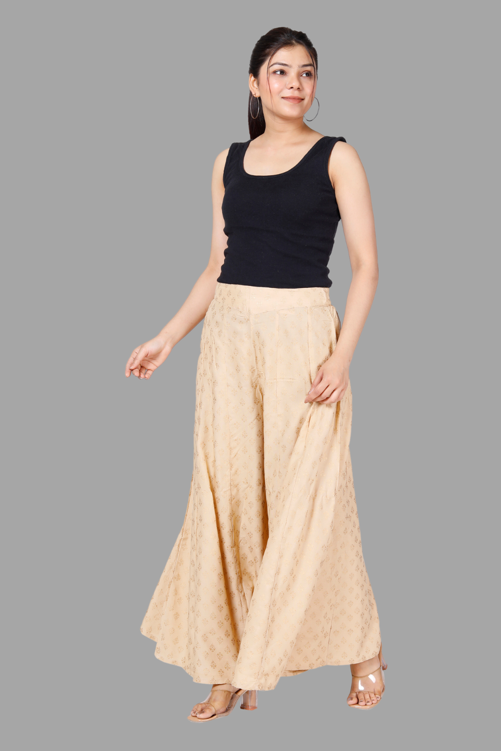 House of RP Women's Brown Rayon Printed Trousers | Swadesiicart