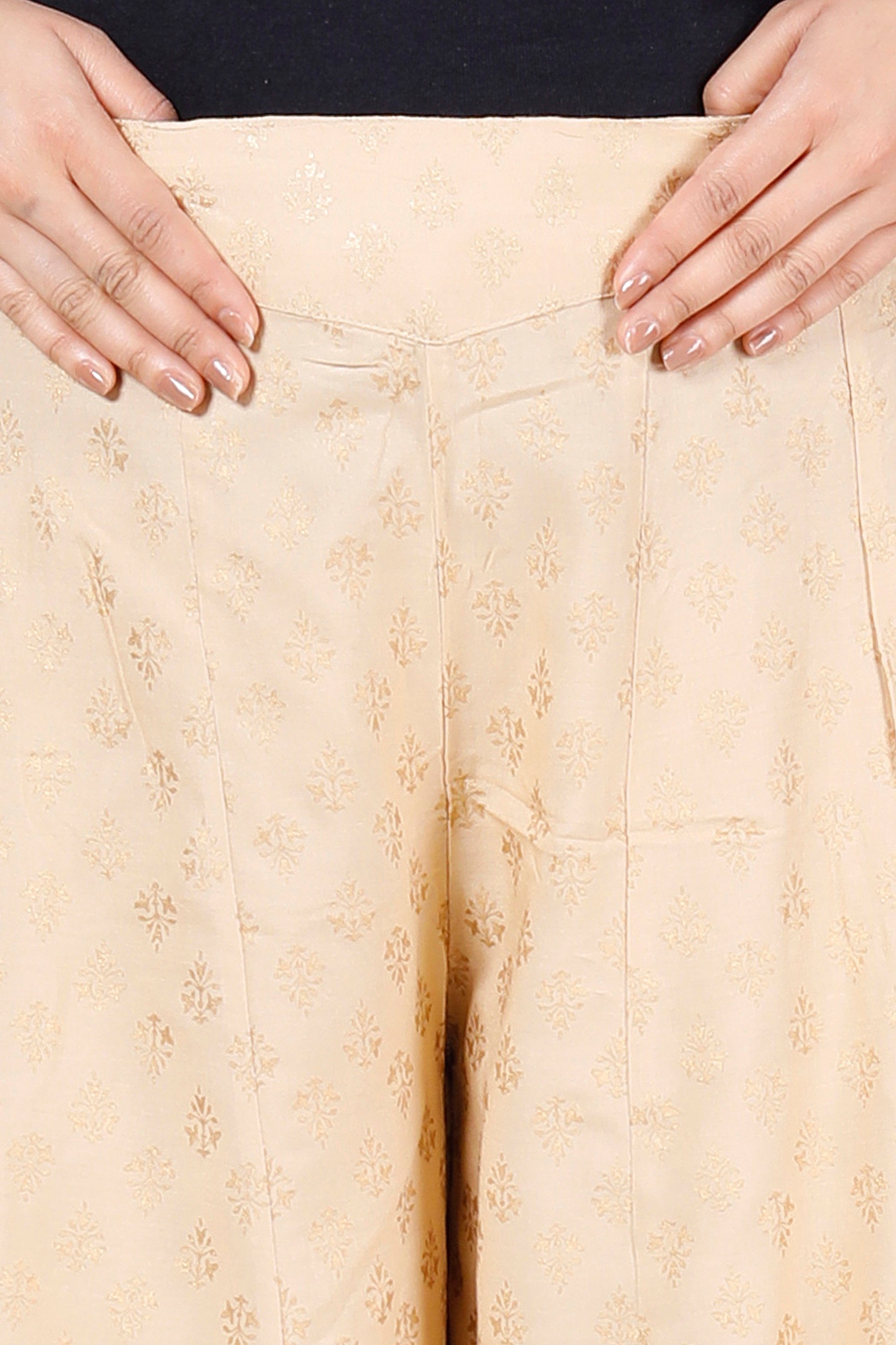 House of RP Women's Brown Rayon Printed Trousers | Swadesiicart