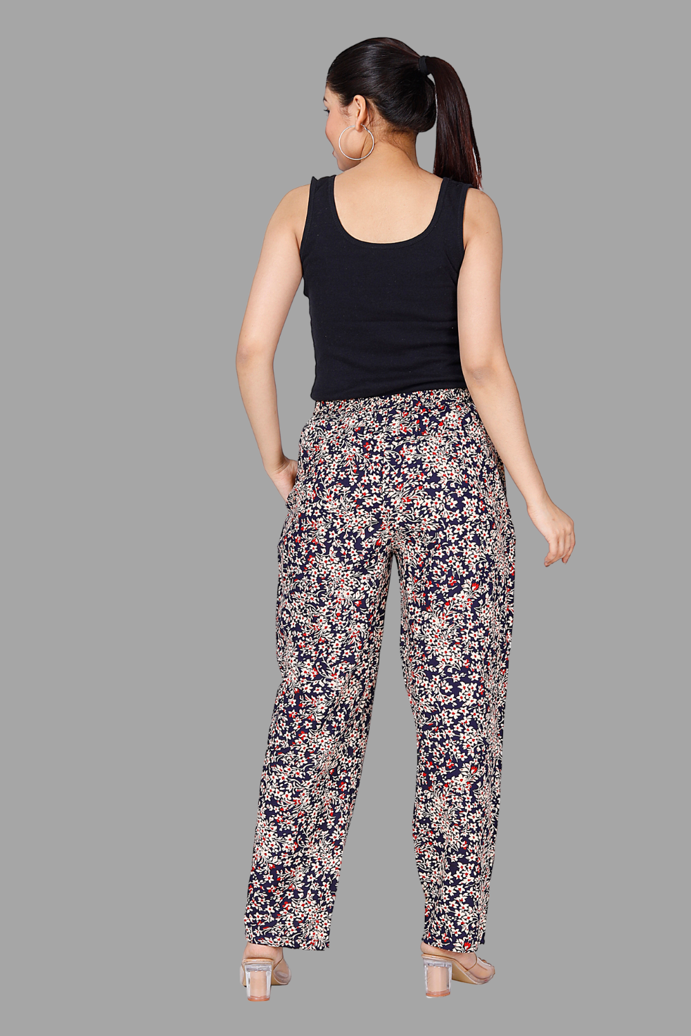 House of RP Women's Multicolor Rayon Printed Trousers | Swadesiicart