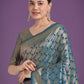 Monjolika Fashion Flattering Cyan blue Banarasi Satin Silk Zari Weaving Work Designer Saree | Swadesiicart