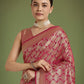 Monjolika Fashion Flattering Dark Pink Banarasi Satin Silk Zari Weaving Work Designer Saree | Swadesiicart