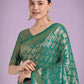 Monjolika Fashion Flattering Turquoise Banarasi Satin Silk Zari Weaving Work Designer Saree | Swadesiicart