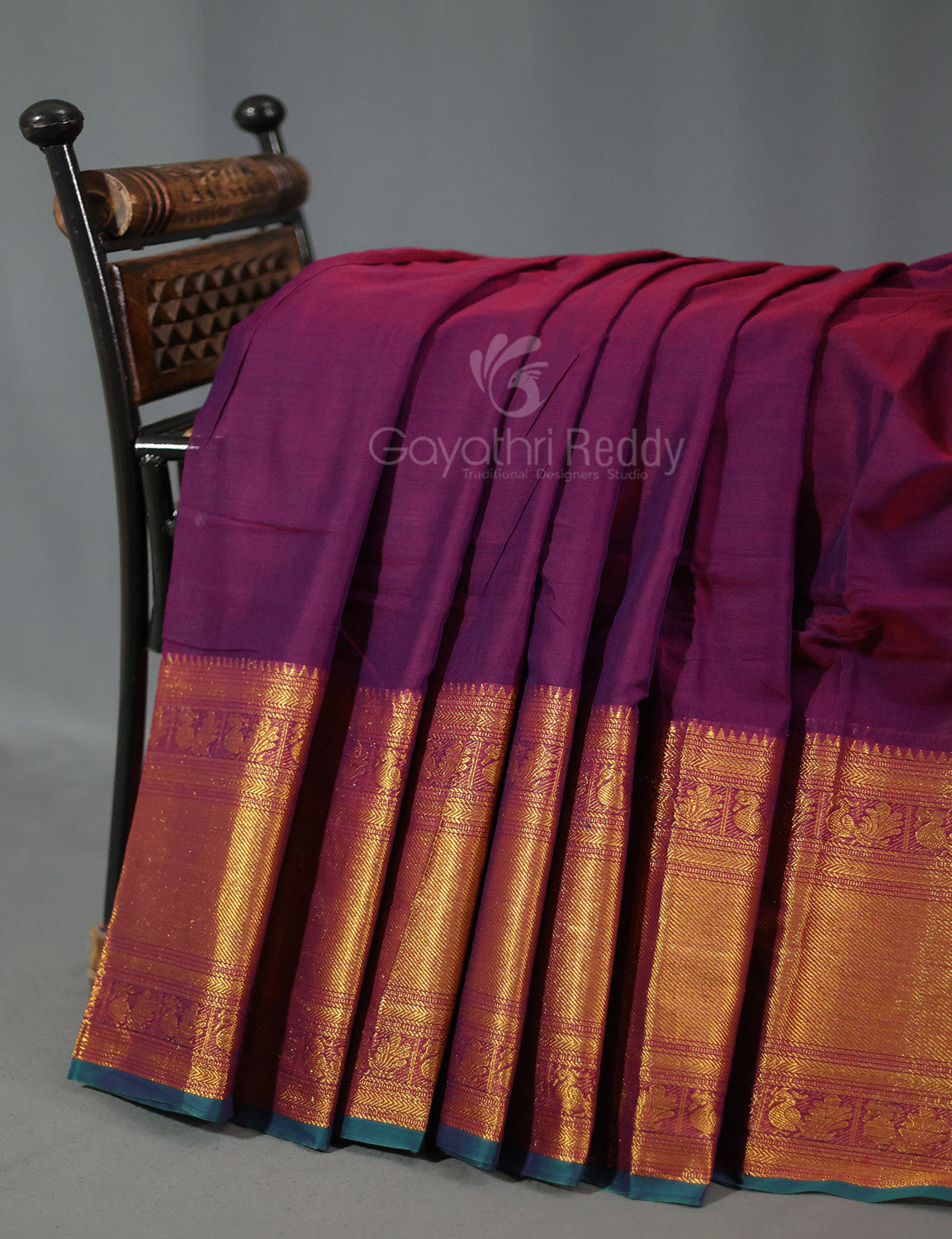 Kalanetha Jamuni With Zari Kanchi Style Pure Narayanpet Cotton Saree By Gayathri Reddy Designer Studio | Swadesiicart