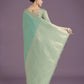 Monjolika Fashion Wonderful Light sky blue Soft Banarasi Satin Silk Leheriya Design Saree | Swadesiicart