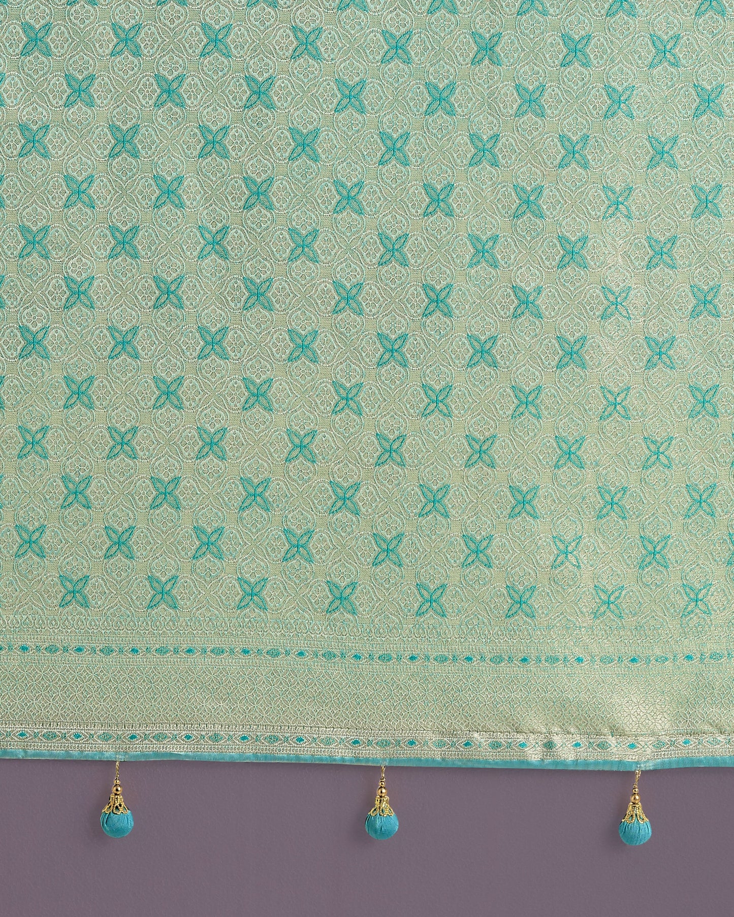 Monjolika Fashion Wonderful Light sky blue Soft Banarasi Satin Silk Leheriya Design Saree | Swadesiicart