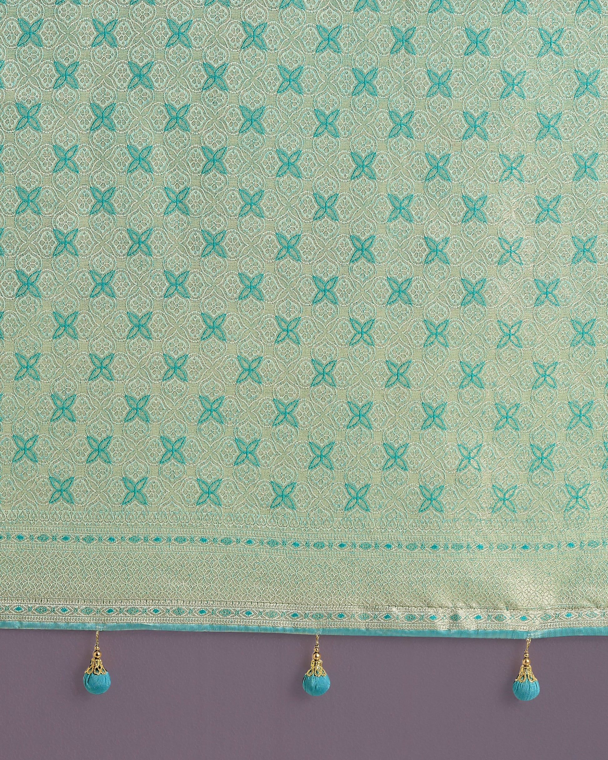 Monjolika Fashion Wonderful Light sky blue Soft Banarasi Satin Silk Leheriya Design Saree | Swadesiicart