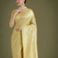 Monjolika Fashion Wonderful Light Yellow Soft Banarasi Satin Silk Leheriya Design Saree | Swadesiicart
