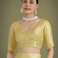 Monjolika Fashion Wonderful Light Yellow Soft Banarasi Satin Silk Leheriya Design Saree | Swadesiicart