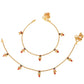 AanyaCentric Gold-Polished Traditional Anklets Payal - Classic and Stylish for Women and Girls