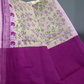 Block Print Baby Lime Yellow Coloured Mulmul Cotton Saree By Gayathri Reddy Designer Studio | Swadesiicart