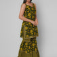 Kalini Women Green Floral Printed Gotta Patti Kurta with Sharara | Swadesiicart