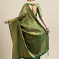 Saree Mall Green & Gold-Toned Woven Design Zari Silk Blend Banarasi Saree | Swadesiicart