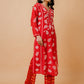 HOUSE OF KARI Ethnic Motifs Chikankari Silk Kurta | Swadesiicart