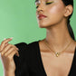 Women's Gold-Polished Necklace - Ruby Raang | Swadesiicart