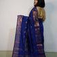 Exclusive Collection Beautiful Blue Cotton Silk Woven Handloom Saree With Running Blouse Piece - Swadesiicart