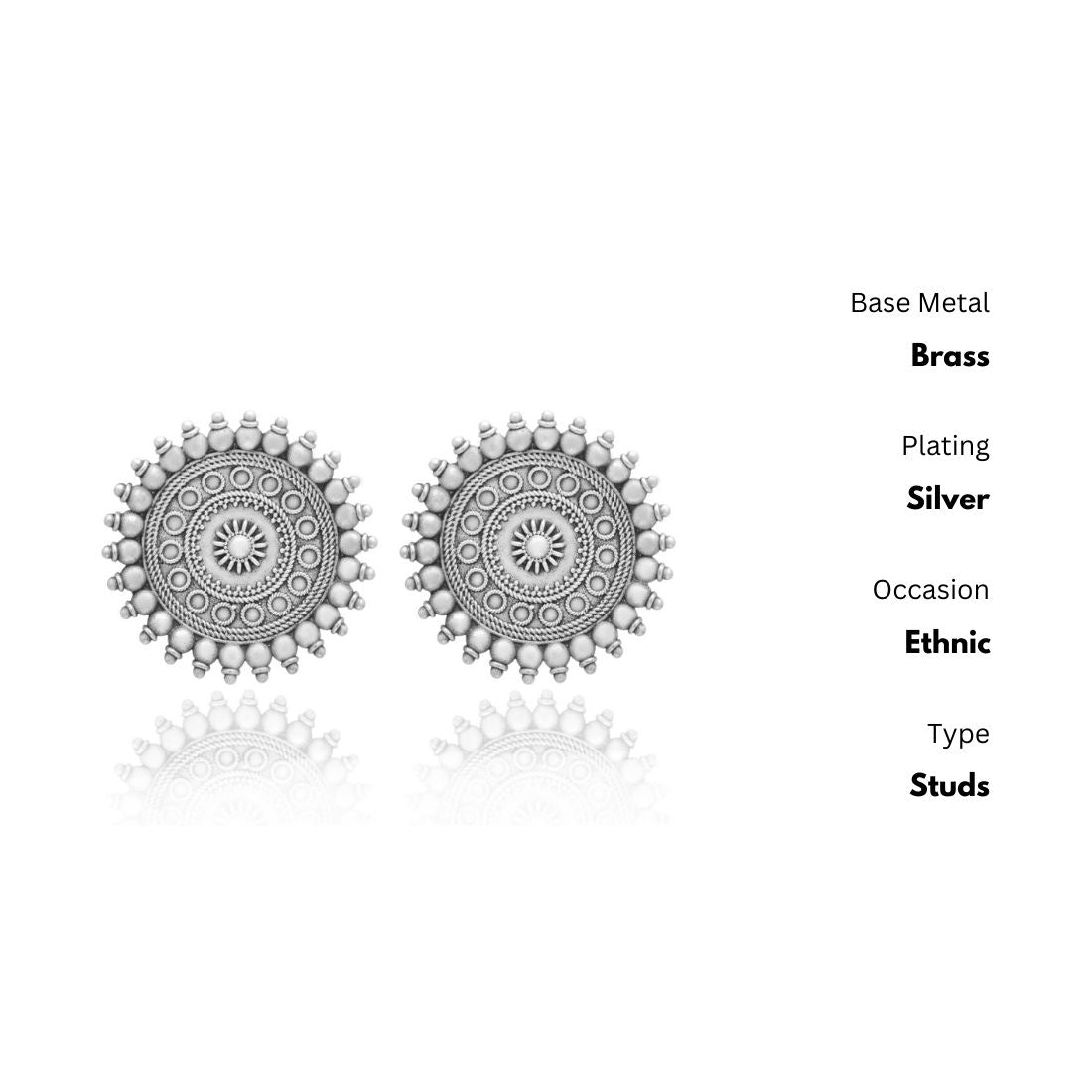 New Stylish Oxidized Gold-Polished Gold Studs Earrings for Womens by House of Ree | Swadesiicart