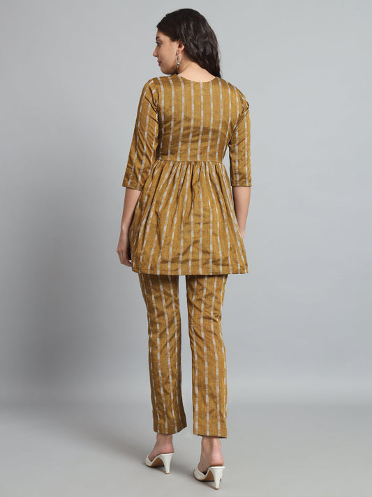 Fab Fashion Mustard Co-Ord Set - Swadesiicart