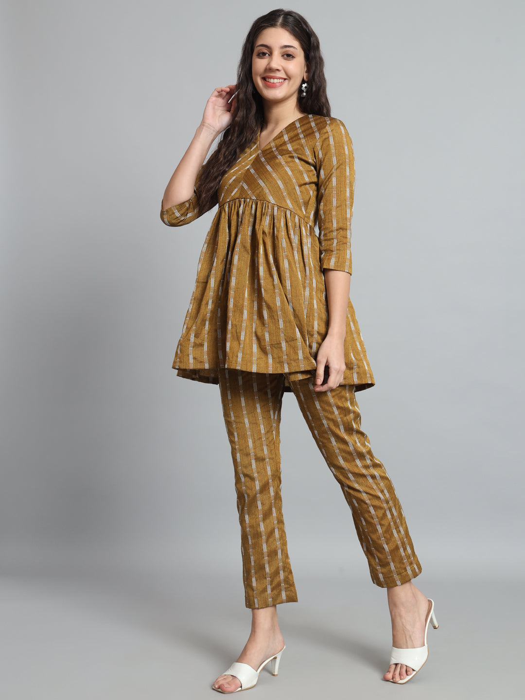 Fab Fashion Mustard Co-Ord Set - Swadesiicart