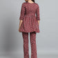 Fab Fashion Dark Purple Co-Ord set - Swadesiicart
