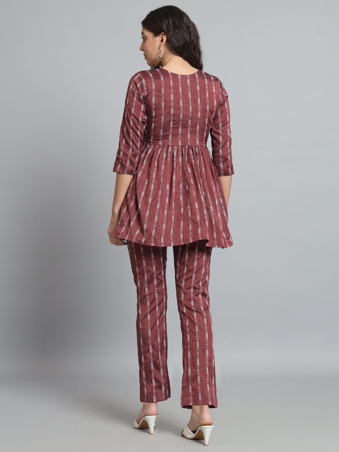Fab Fashion Dark Purple Co-Ord set - Swadesiicart