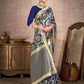 Vardha Space Blue Woven Banarasi Saree | Swadesiicart