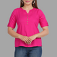House of RP Women's Pink Rayon Solid Casual Tunic | Swadesiicart