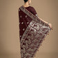 Monjolika Fashion Traditional Maroon Woven Banarasi Satin Silk Saree | Swadesiicart