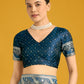 Monjolika Fashion Traditional Aqua blue Woven Banarasi Satin Silk Saree | Swadesiicart