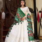 Lorenvalley Fashion White Georgette Lucknowi Paper Mirror Work Lehenga Choli with Dupatta | Swadesiicart