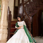 Lorenvalley Fashion White Georgette Lucknowi Paper Mirror Work Lehenga Choli with Dupatta | Swadesiicart