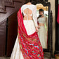 Lorenvalley Fashion White Georgette Lucknowi Paper Mirror Work Lehenga Choli with Dupatta | Swadesiicart