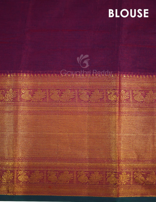 Kalanetha Jamuni With Zari Kanchi Style Pure Narayanpet Cotton Saree By Gayathri Reddy Designer Studio | Swadesiicart