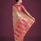 Monjolika Fashion Charming Rani Pink and Gold Soft Banarasi satin Silk Saree With Pretty Blouse Piece | Swadesiicart