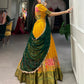 Lorenvalley Fashion Mustard Cotton Silk Thread Embroidery Work Lehenga Choli with Dupatta - Swadesiicart