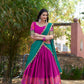 Lorenvalley Fashion Pink Cotton Silk Thread Embroidery Work Lehenga Choli with Dupatta - Swadesiicart