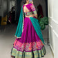 Lorenvalley Fashion Pink Cotton Silk Thread Embroidery Work Lehenga Choli with Dupatta - Swadesiicart