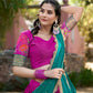 Lorenvalley Fashion Pink Cotton Silk Thread Embroidery Work Lehenga Choli with Dupatta - Swadesiicart