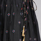 House of RP Women's Black & Pink Rayon Ethnic Printed Circular Skirt | Swadesiicart