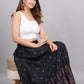 House of RP Women's Black & Pink Rayon Ethnic Printed Circular Skirt | Swadesiicart