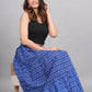 House of RP Women's Light Blue Rayon Ethnic Printed Circular Skirt | Swadesiicart