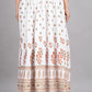 House of RP Women's White Rayon Ethnic Printed Circular Skirt | Swadesiicart