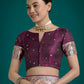 Monjolika Fashion Wine Charming Soft Banarasi Zari Woven Designer Satin Silk Saree With Lovely Blouse Piece | Swadesiicart