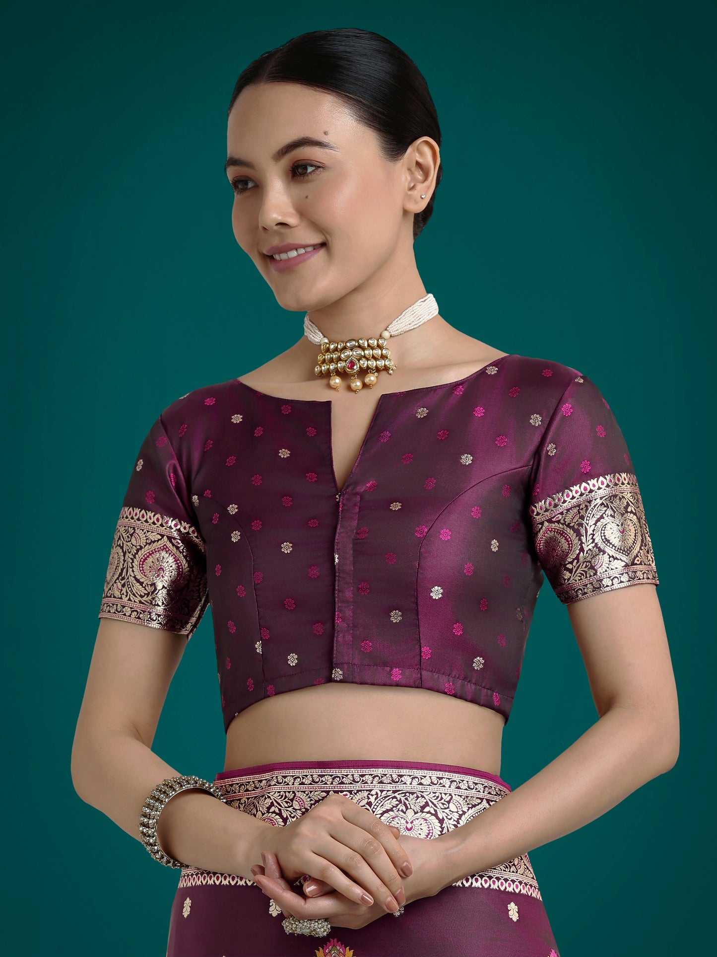 Monjolika Fashion Wine Charming Soft Banarasi Zari Woven Designer Satin Silk Saree With Lovely Blouse Piece | Swadesiicart