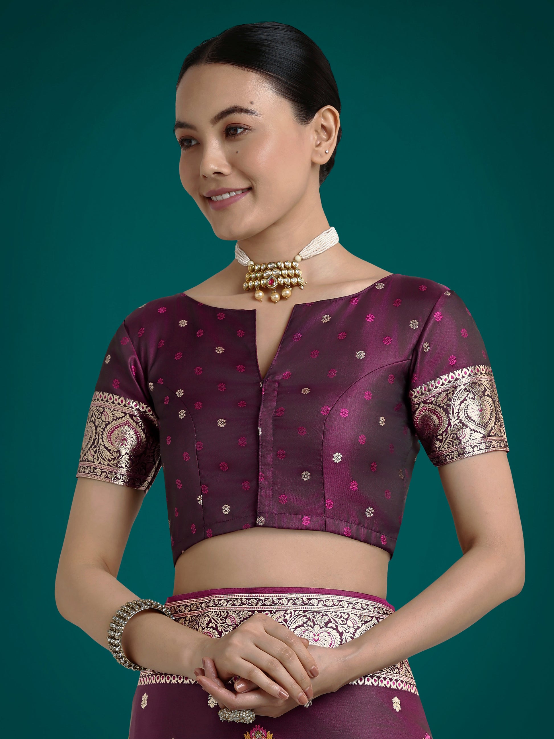 Monjolika Fashion Wine Charming Soft Banarasi Zari Woven Designer Satin Silk Saree With Lovely Blouse Piece | Swadesiicart