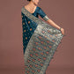 Monjolika Fashion Teal Charming Soft Banarasi Zari Woven Designer Satin Silk Saree With Lovely Blouse Piece | Swadesiicart