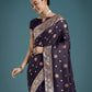 Monjolika Fashion Purple Charming Soft Banarasi Zari Woven Designer Satin Silk Saree With Lovely Blouse Piece | Swadesiicart
