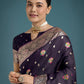 Monjolika Fashion Purple Charming Soft Banarasi Zari Woven Designer Satin Silk Saree With Lovely Blouse Piece | Swadesiicart